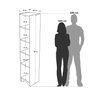 Hanah Home Armario Multiusos Blanco LIB3-W